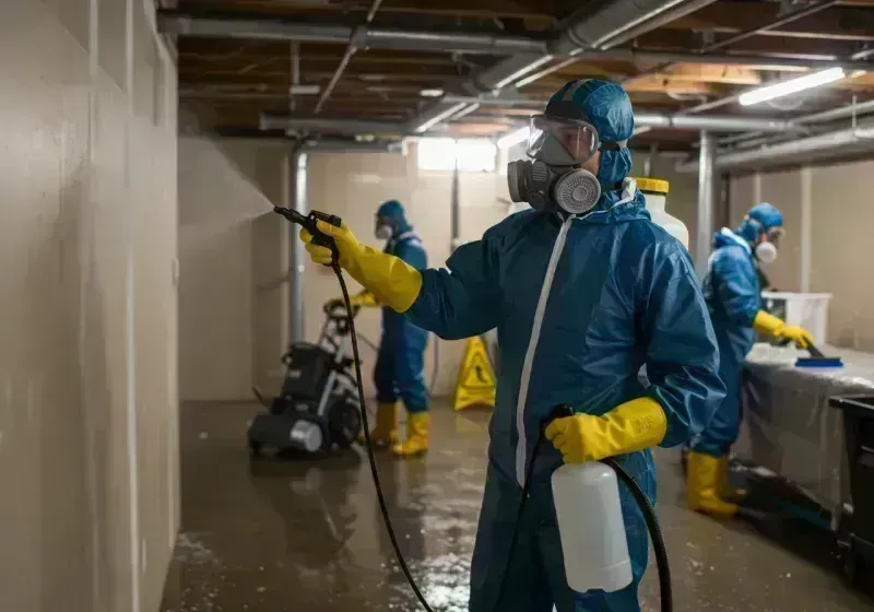 Basement Sanitization and Antimicrobial Treatment process in Prospect, KY